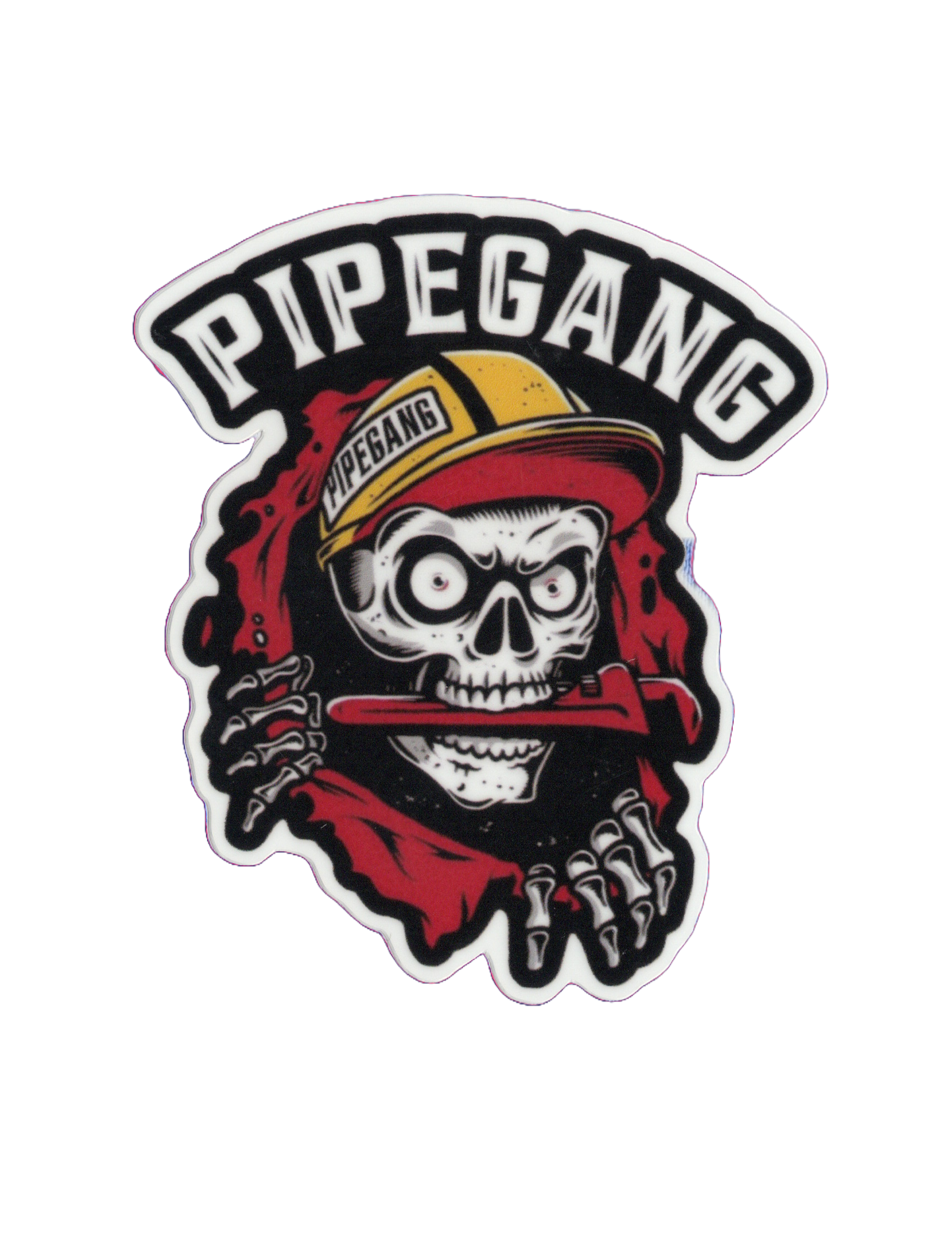 Durable vinyl, die-cut Pipe Gang Sticker