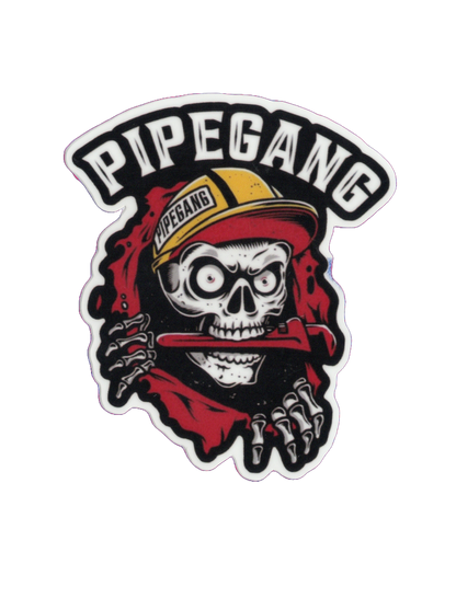 Durable vinyl, die-cut Pipe Gang Sticker