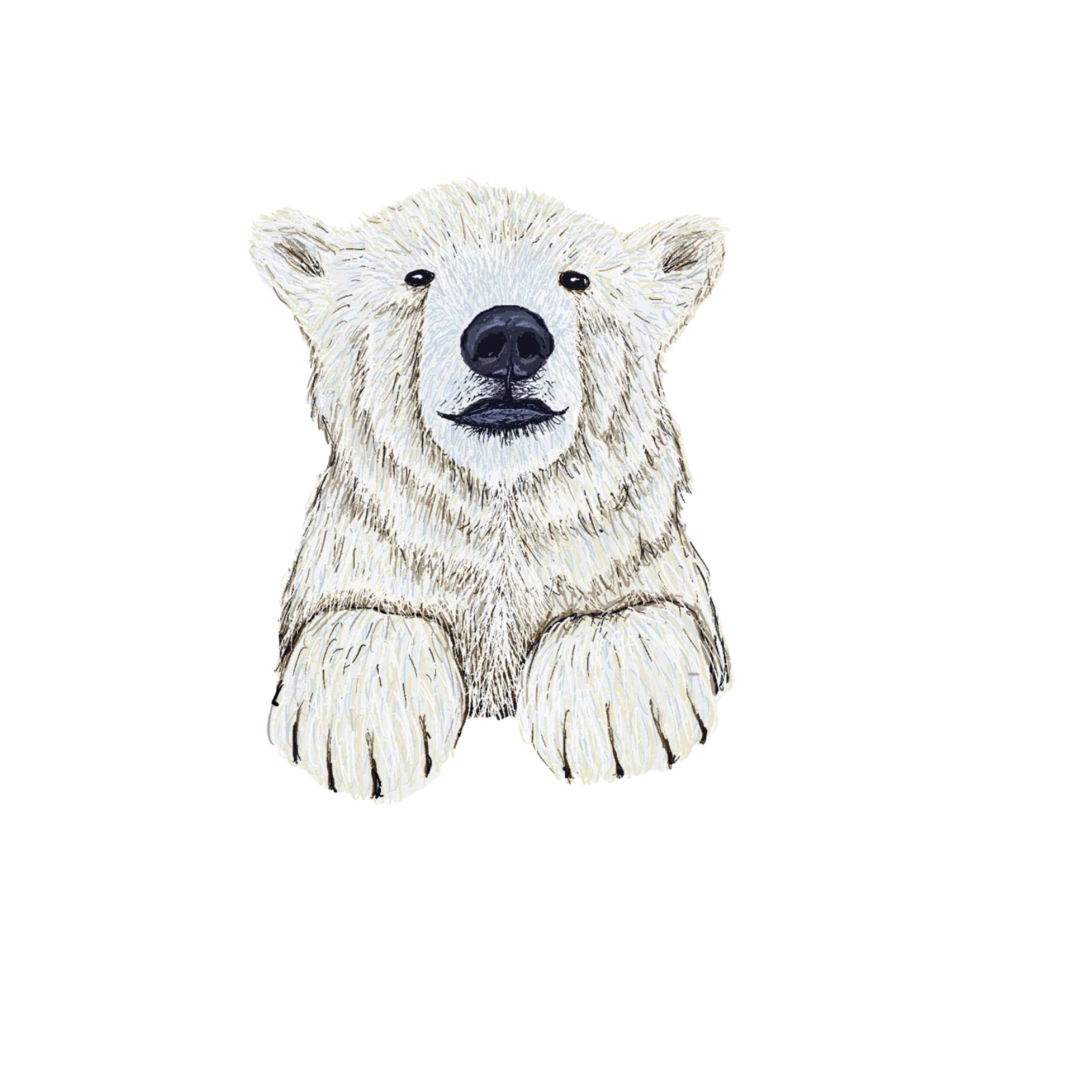 Our Polar Bear Art Sticker! unique high-quality, vinyl, die-cut, eco-friendly stickers
