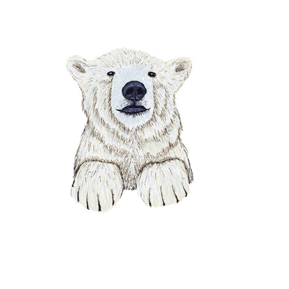 Our Polar Bear Art Sticker! unique high-quality, vinyl, die-cut, eco-friendly stickers