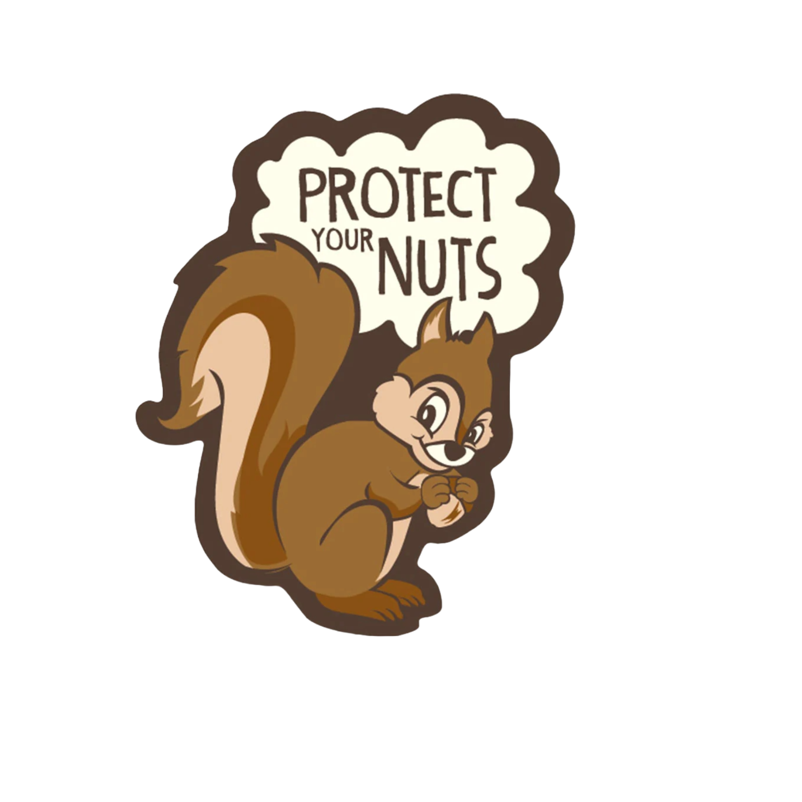 Durable vinyl die-cut Protect The Nuts Sticker
