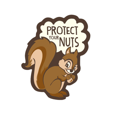 Durable vinyl die-cut Protect The Nuts Sticker