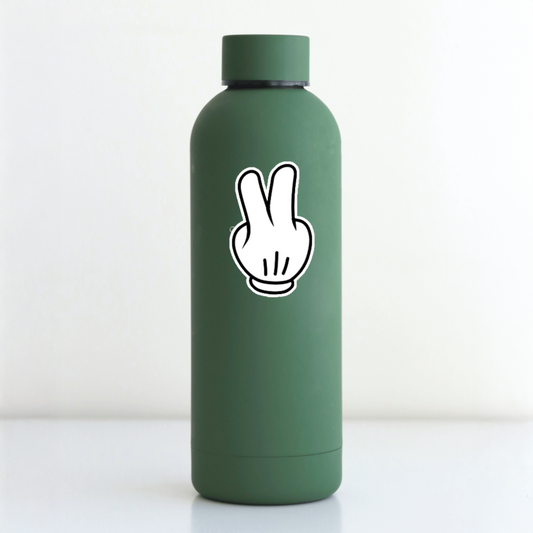 Durable, vinyl, die-cut, Puffy Peace Sign Sticker.