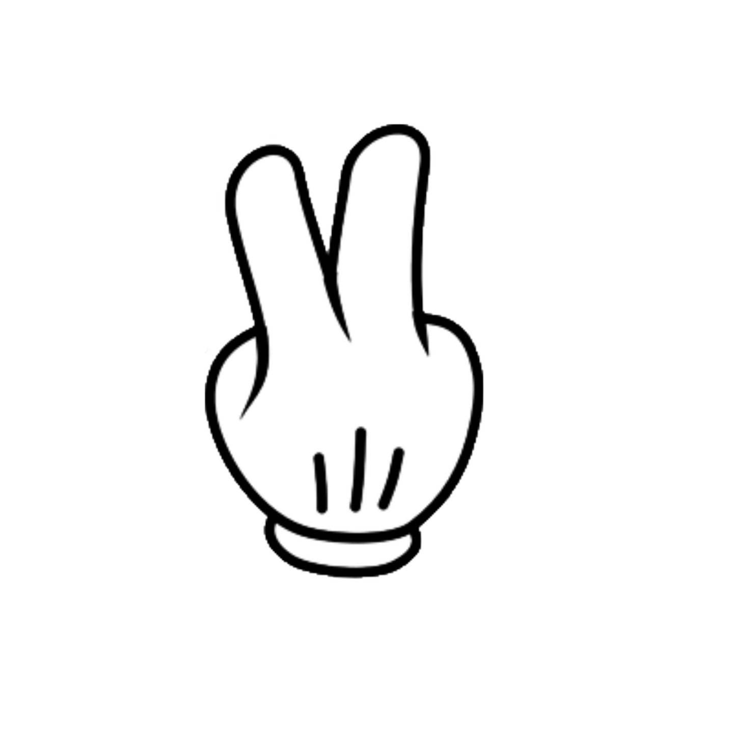 Durable vinyl die-cut Puffy Peace Sign Sticker