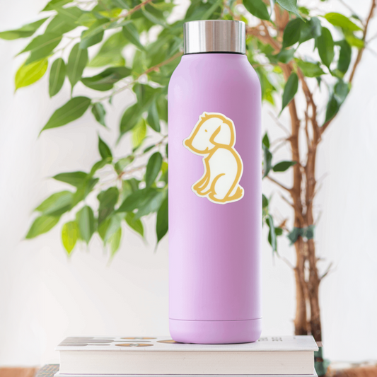 Durable, vinyl, die-cut, Puppy 5 Sticker.
