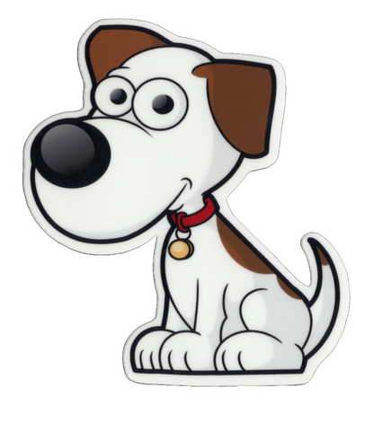 Durable vinyl, die-cut Puppy 7 Sticker