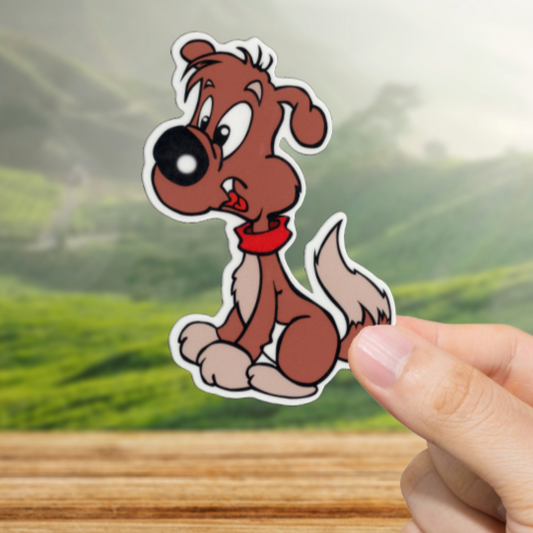 Durable, vinyl, die-cut, Puppy 8 Sticker.