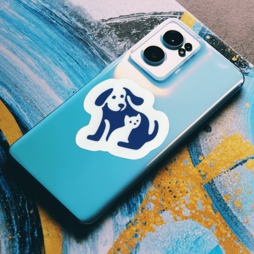 Durable, vinyl, die-cut, Puppy &amp; Kitten 2 Sticker.