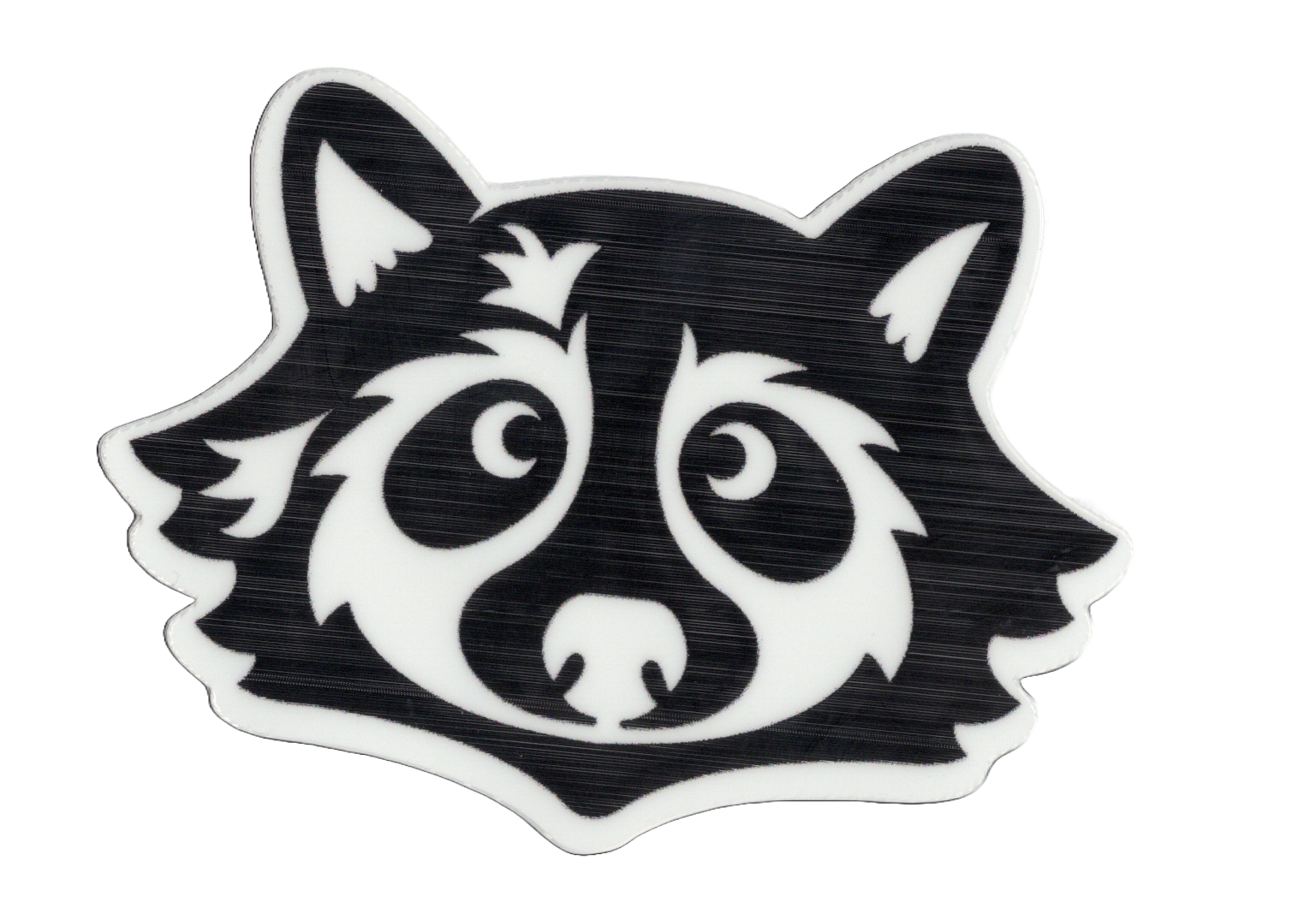 Durable vinyl, die-cut Racoon Sticker
