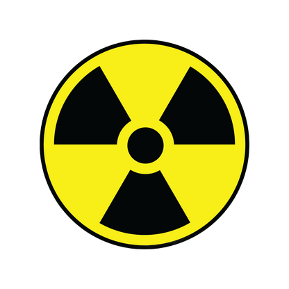 Durable, die-cut Radioactive Sticker