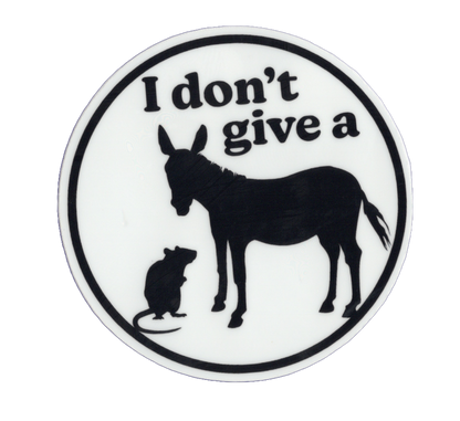 Durable vinyl, die-cut Rats Ass Sticker