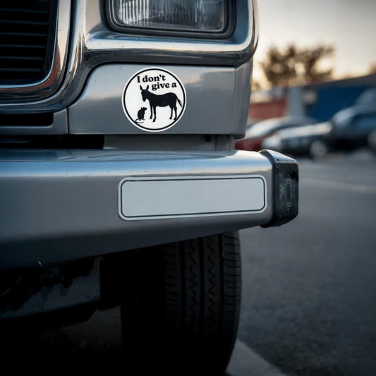 Durable, vinyl, die-cut, Don't Give A Rats Ass Sticker.