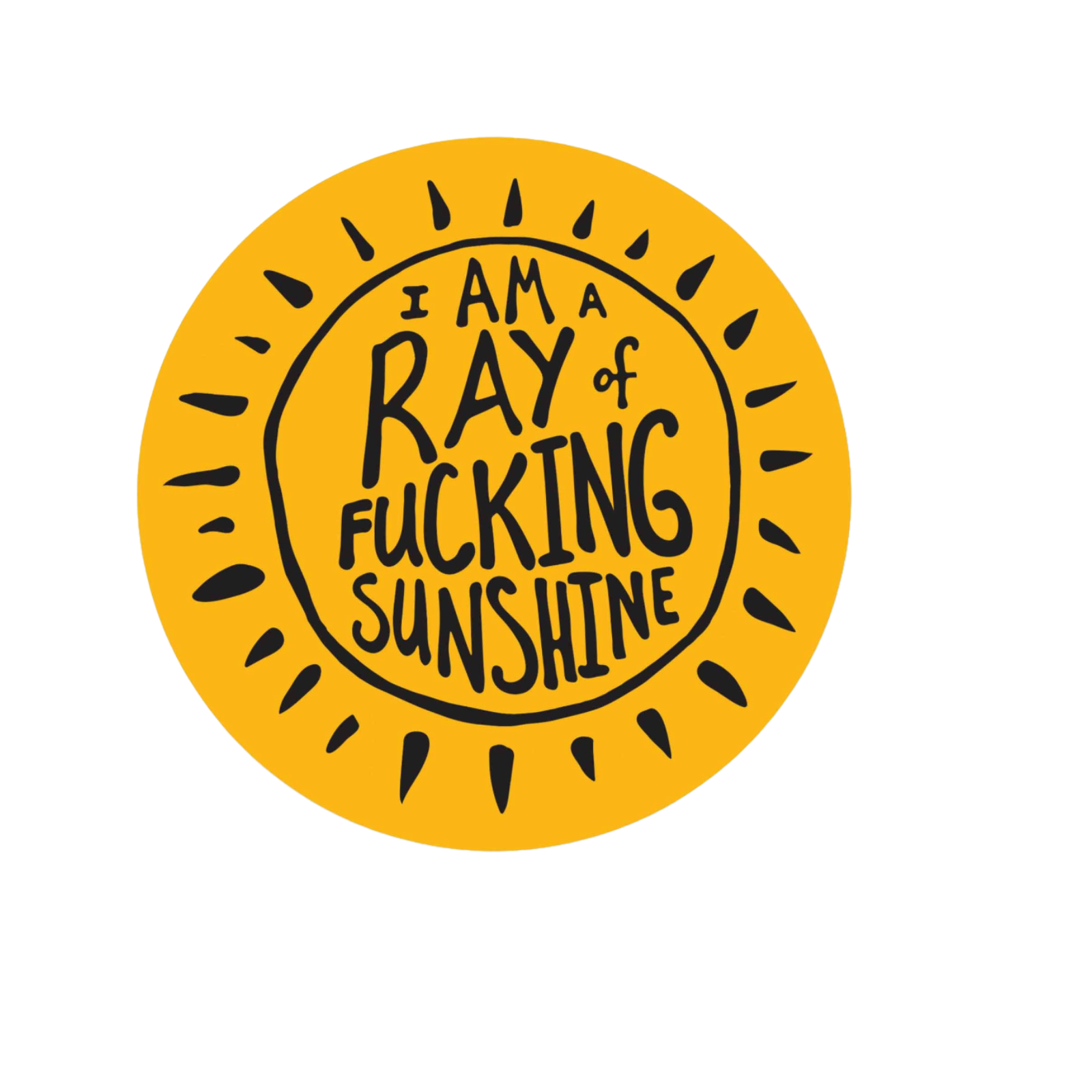 Our Ray of Sunshine Sticker! unique, high-quality, vinyl die-cut, eco-friendly stickers