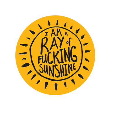 Our Ray of Sunshine Sticker! unique, high-quality, vinyl die-cut, eco-friendly stickers