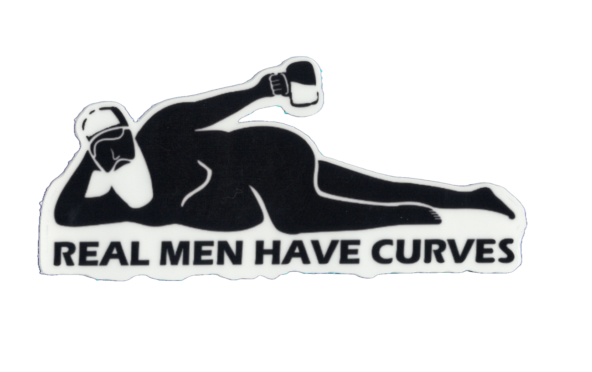 Durable vinyl, die-cut Real Men Sticker
