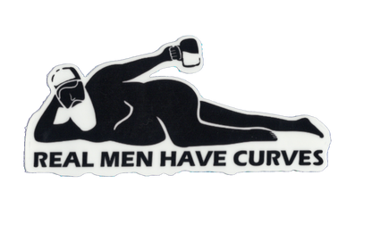 Durable vinyl, die-cut Real Men Sticker