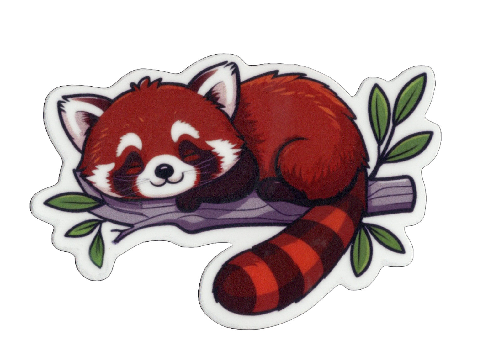 Durable vinyl, die-cut Red Panda Sticker