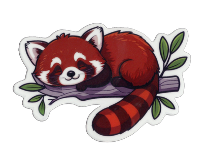 Durable vinyl, die-cut Red Panda Sticker