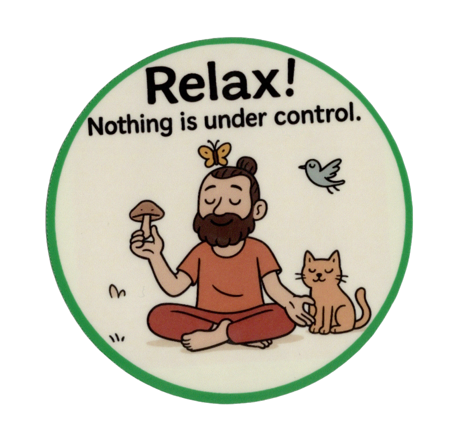 Durable vinyl die-cut Relax Sticker