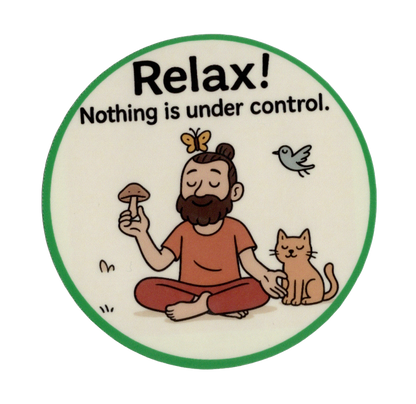 Durable vinyl die-cut Relax Sticker