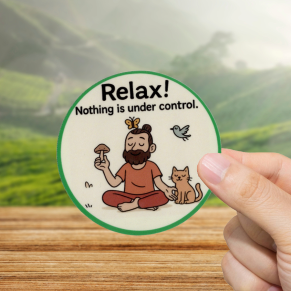 Durable, vinyl, die-cut, Nothing Under Control Sticker.