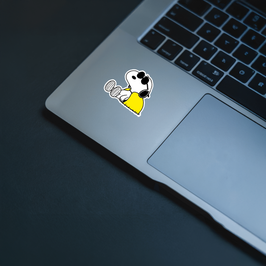 Durable, die-cut, vinyl, Snoopy Relaxing Sticker.