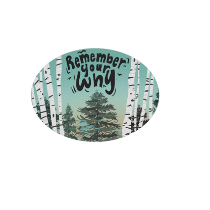 Durable vinyl, die-cut Remember Your Why Sticker