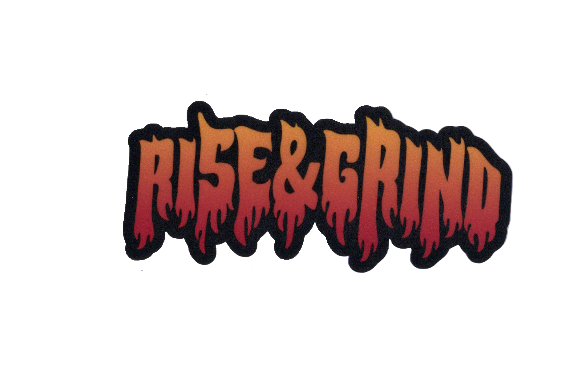 Durable vinyl, die-cut Rise Grind Sticker