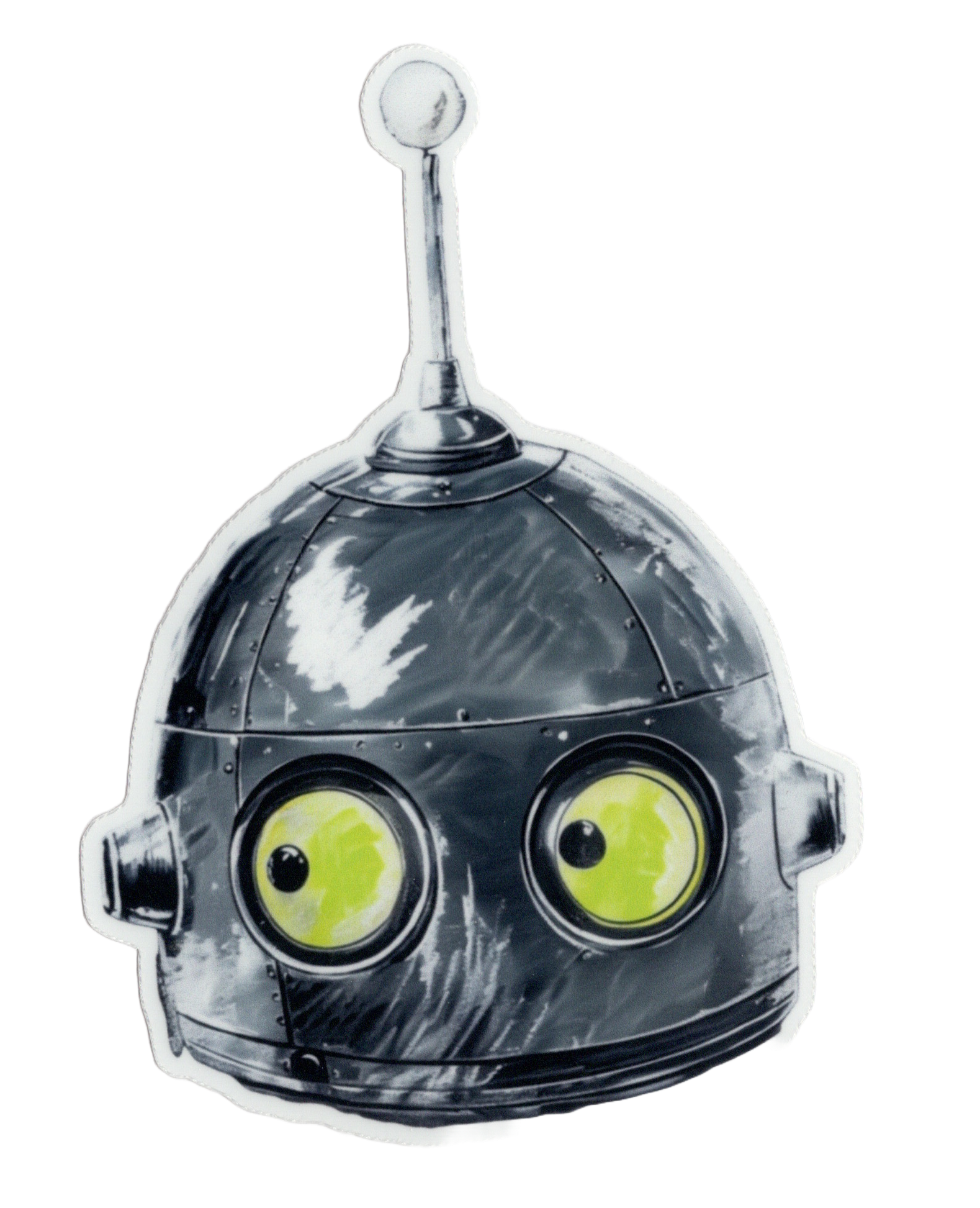 Durable vinyl die-cut Robot Head Sticker