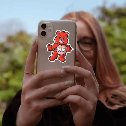 Durable, vinyl, die-cut, STFU Sticker.