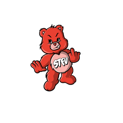 Durable vinyl die-cut STFU Sticker