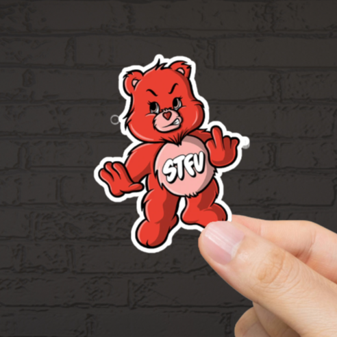 Durable, vinyl, die-cut, STFU Sticker.