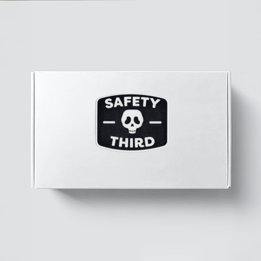 Durable, vinyl, die-cut, Safety 3rd 2 Sticker.