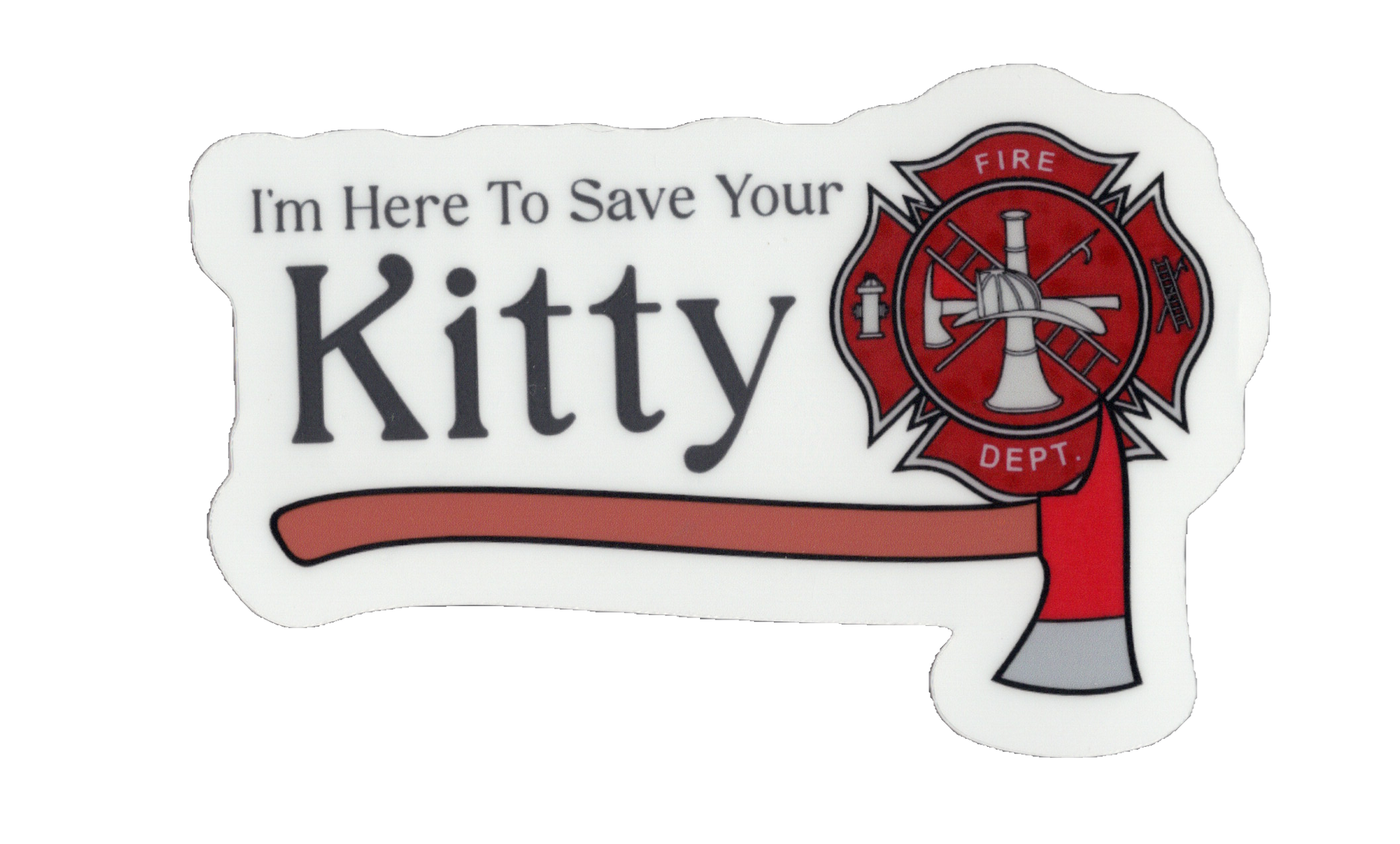 Durable vinyl, die-cut Save Kitty Sticker