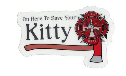 Durable vinyl, die-cut Save Kitty Sticker