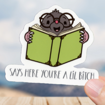 Durable, vinyl, die-cut, Lil B*tch Sticker.