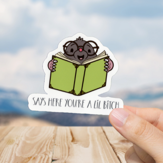 Durable, vinyl, die-cut, Lil B*tch Sticker.