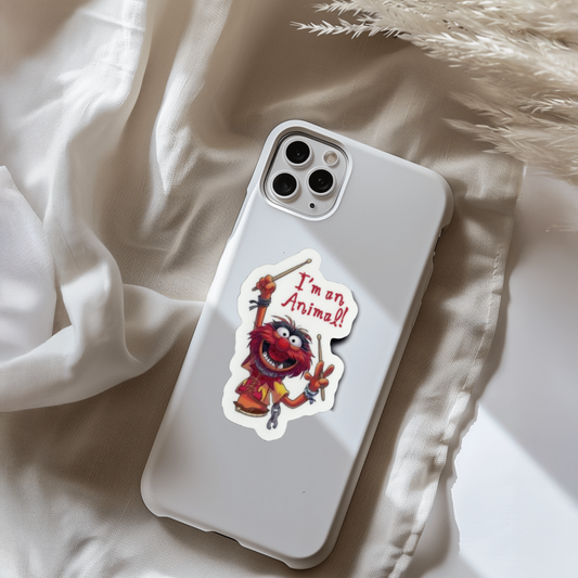 Durable, vinyl, die cut, Sesame Animal Sticker.