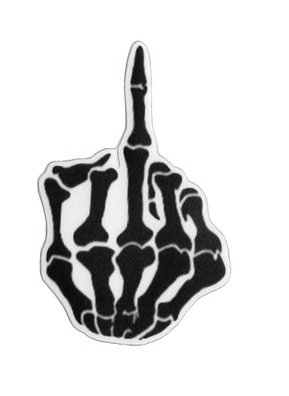 Durable vinyl, die-cut Skeleton Finger Sticker