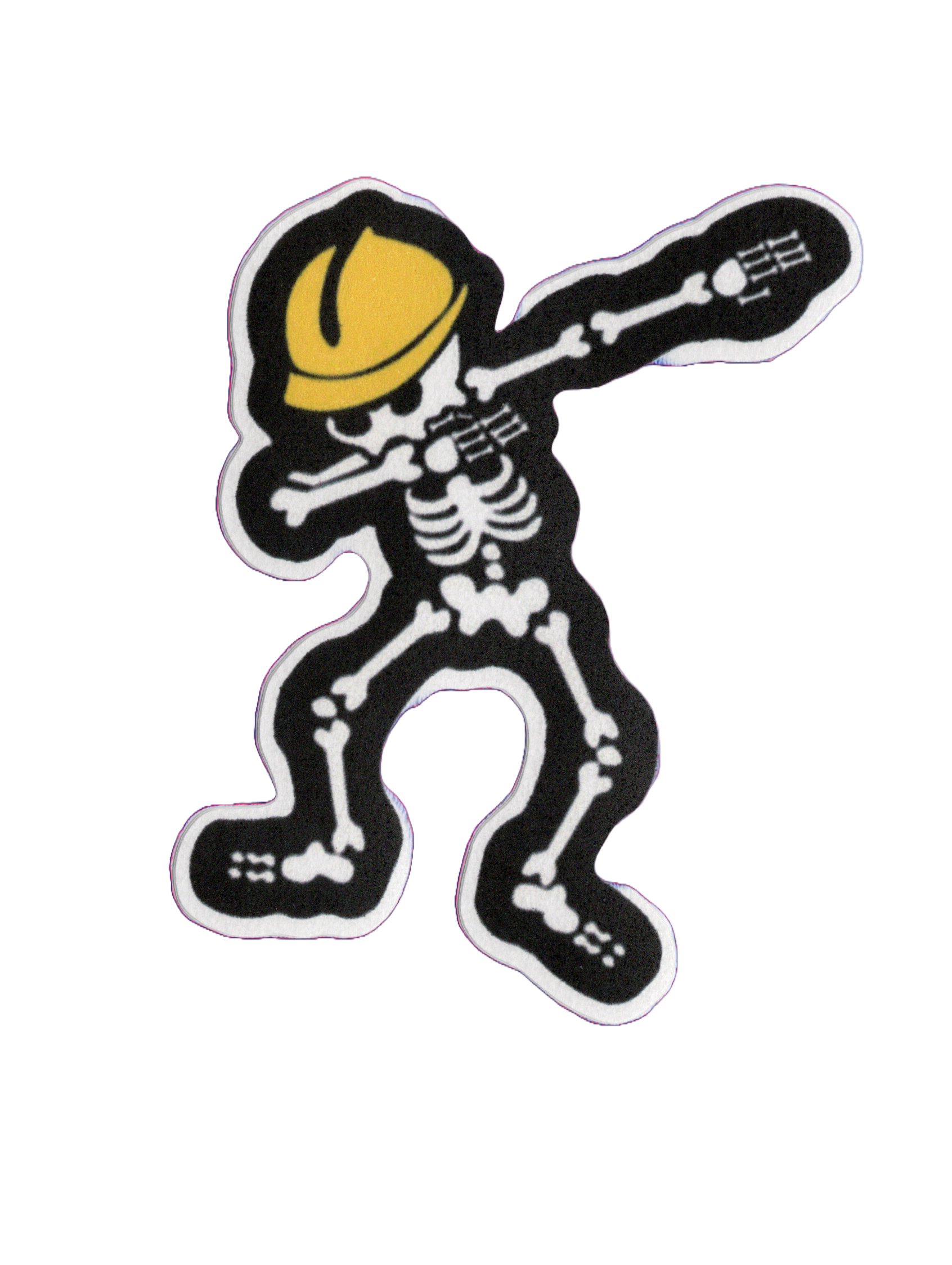 Durable vinyl, die-cut Skeleton Sticker