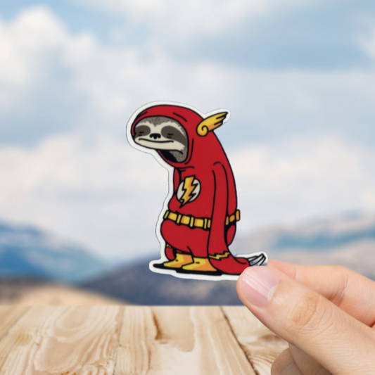 Durable, vinyl, die-cut, Sloth Sticker.