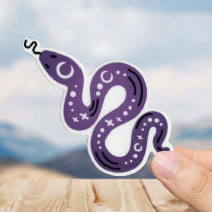 Durable, vinyl, die-cut, Snake Sticker.