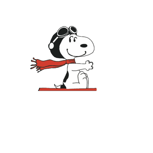 Durable, die-cut Snoopy Flying Sticker