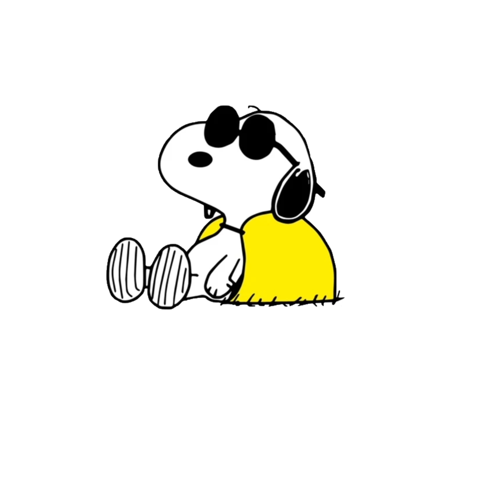 Durable, die-cut Snoopy Relaxing Sticker