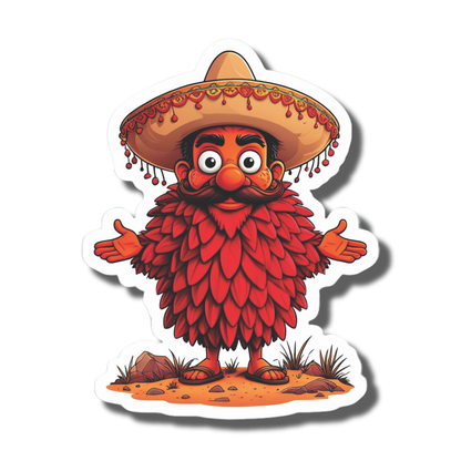 Durable vinyl, die-cut Sombrero Sticker