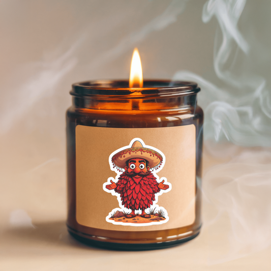 Durable, vinyl, die-cut, Sombrero Sticker.