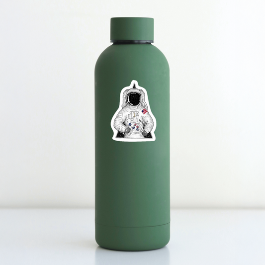 Durable, die-cut, vinyl, Space Suit Sticker.