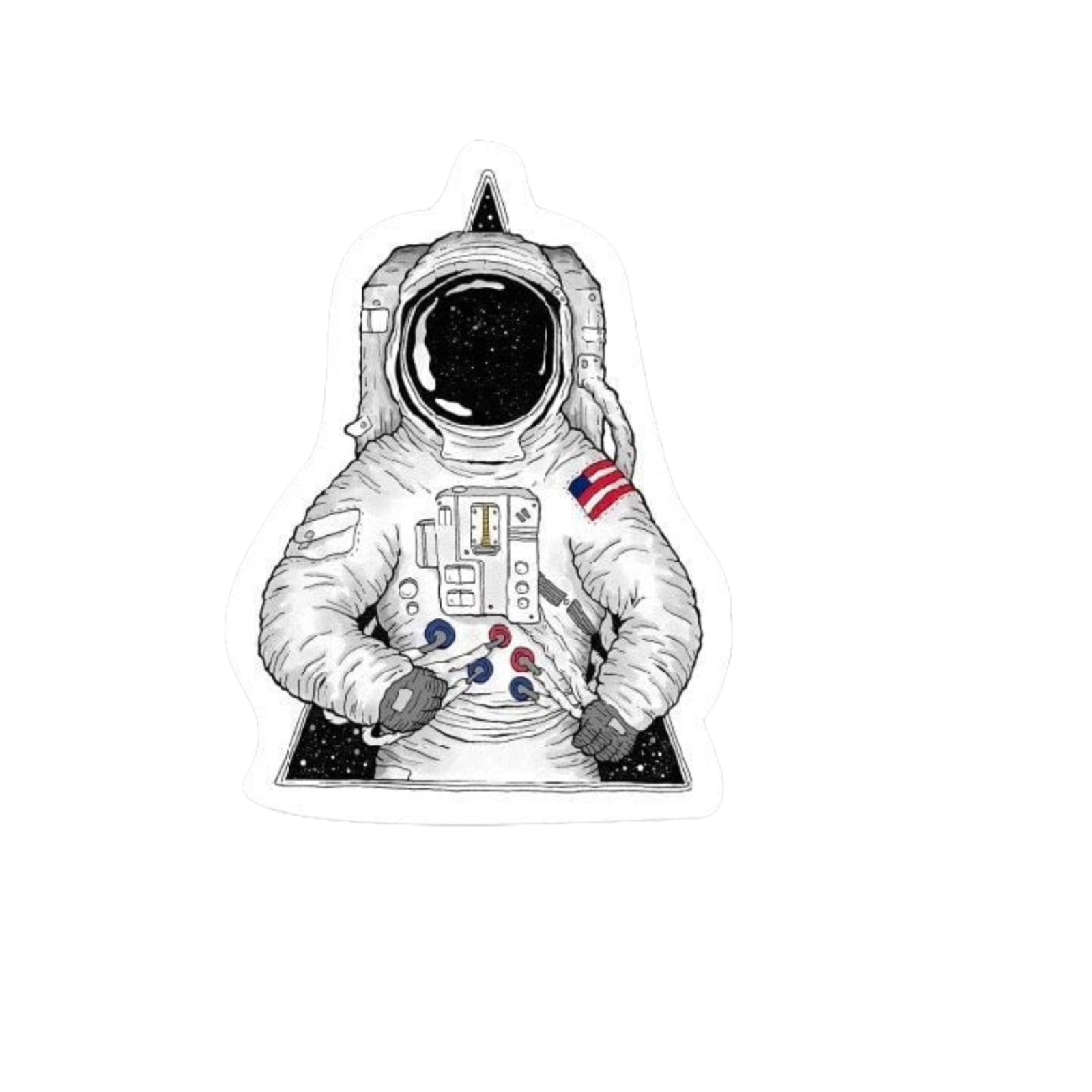 Durable, die-cut Space Suit Sticker     
