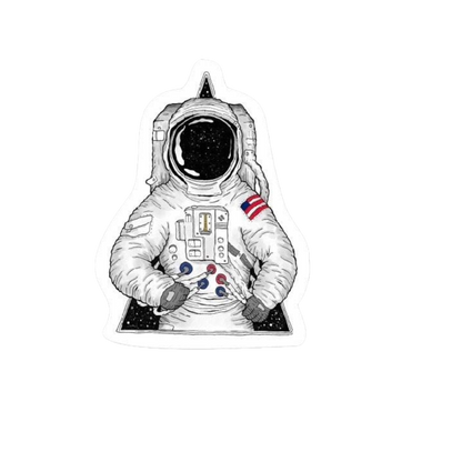 Durable, die-cut Space Suit Sticker     