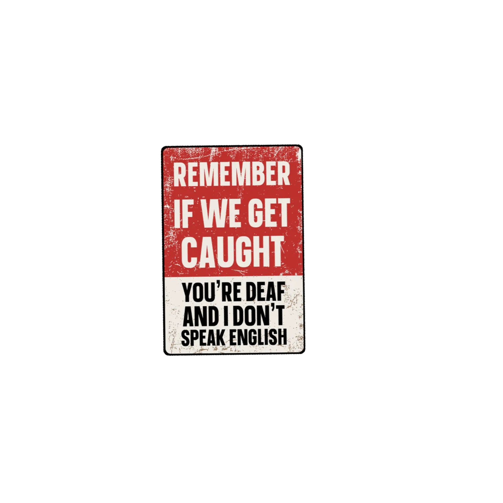 Durable vinyl die-cut Speak English Sticker
